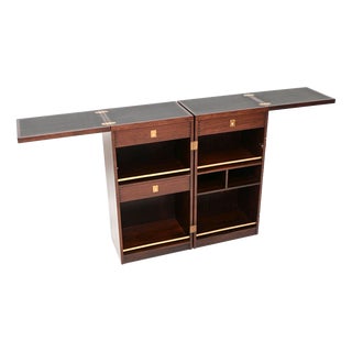 Vintage Danish Captains Bar attributed to Reno Wahl Iversen for Dyrlund, 1960s For Sale