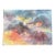 1980s Impressionist Sunset in the Sky Oil on Canvas Cloudscape Painting For Sale