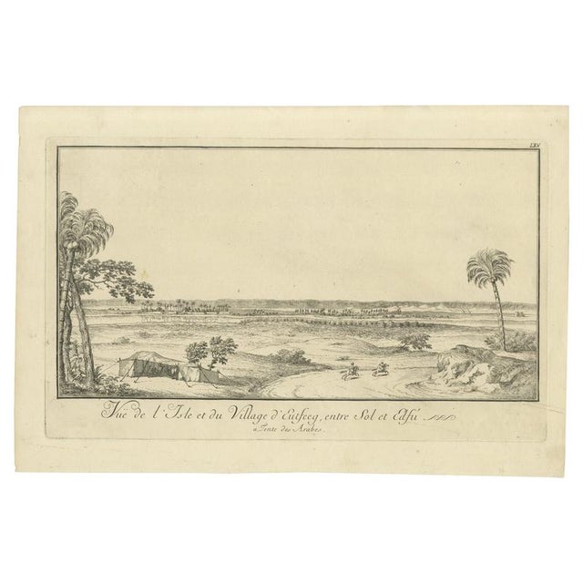 Norden, Island and Village of Cufeeq Between Sol and Cafi, Egypt, Engraving, 1755 For Sale - Image 10 of 10