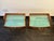 Vintage Italian nightstand set with glass tops