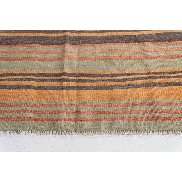 Vintage Circa 1940 Multicolor Turkish Flatweave Kilim Rug 3'2 X 5'7 For Sale - Image 9 of 12
