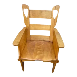 1990s Cushman Colonial Creations Heart Back Slipper Armchair