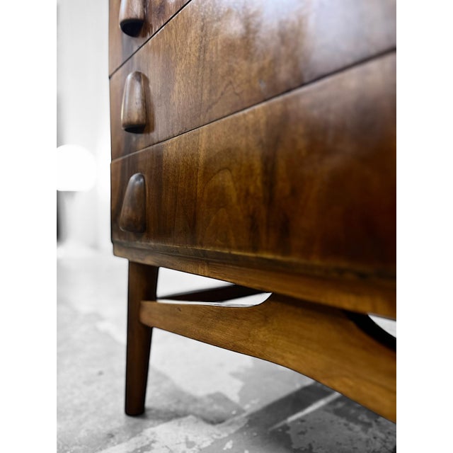 Wood French Walnut Secretary, Denmark, 1950s For Sale - Image 7 of 18