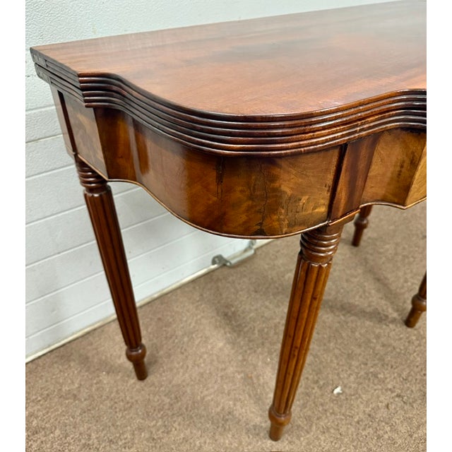 Antique American Early 19th Century Mahogany Sheraton Card or Game Table For Sale - Image 10 of 11