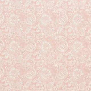 Sample - Schumacher Pomegranate Print Fabric in Petal For Sale