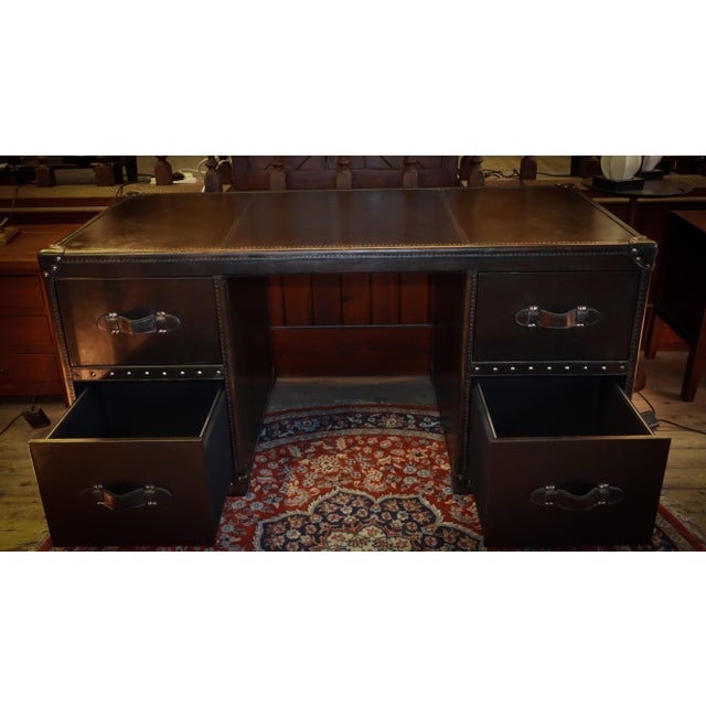 Halo Stoneyhurst Mayfair Leather Desk by Timothy Oulton, 2010s For Sale - Image 9 of 18