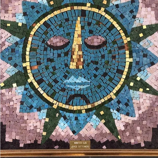 Mid-Century Modern 1950s Mosaic Art "Winter Sun" Signed by Joyce Dittermore For Sale - Image 3 of 7
