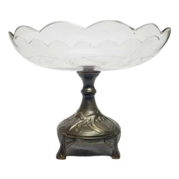 Art Nouveau Bowl on Stand, Germany, 1900s For Sale