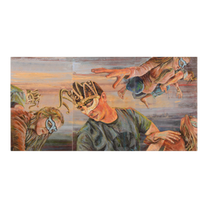 Enmeshed Original Three Piece Triptych Painting on Canvas