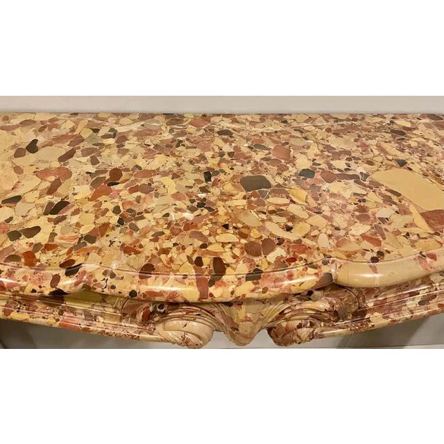 Stone French Beige and Rouge Marble Fire Surround For Sale - Image 7 of 13