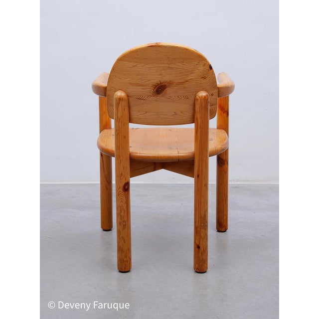 Set of two arm chairs in solid pine designed by Rainer Daumiller for Hirtshals, 1970s, Denmark. Crafted from solid pine...