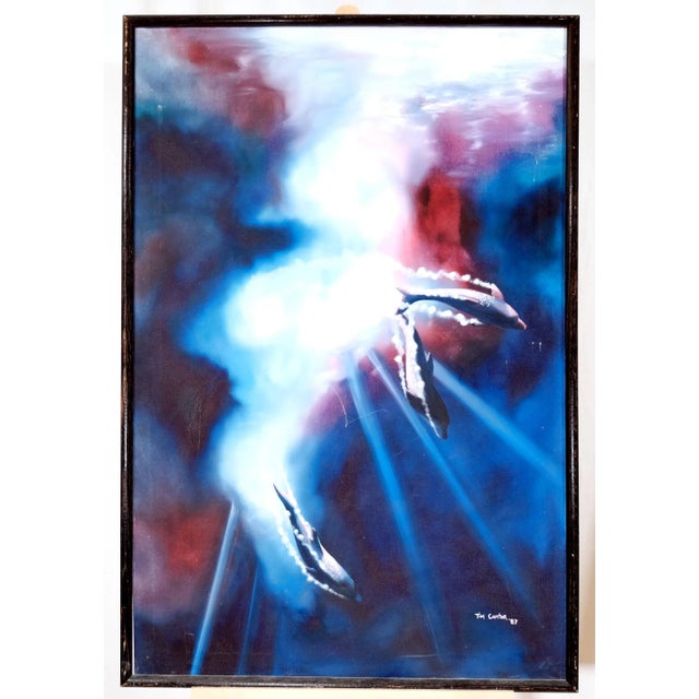 Tim Cantor Original Painting "Falling From the Sea" Framed 1987 With Documentation For Sale - Image 12 of 12