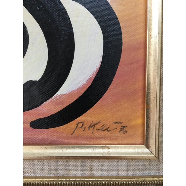 Abstract Expressionism Mirovian Style 1976 Painting by Peter Keil - Framed For Sale - Image 3 of 6