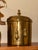 Late 20th Century Vintage Hollywood Regency Brass Lidded Canister With Rope & Tassel Motif For Sale - Image 5 of 9