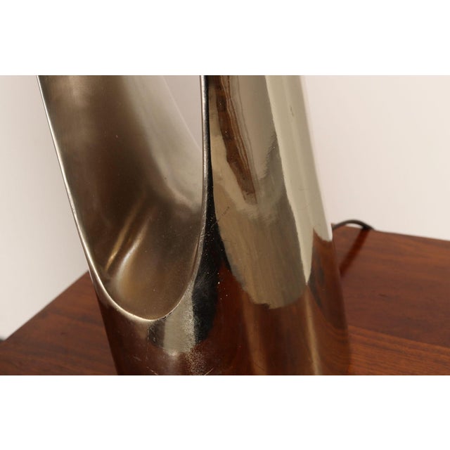 Mid-Century American Modern Chrome Hairpin / Wishbone Table Lamp by Laurel For Sale - Image 12 of 18
