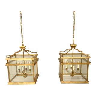 Mykonos Lantern Pendant by Chapman and Myers - a Pair For Sale