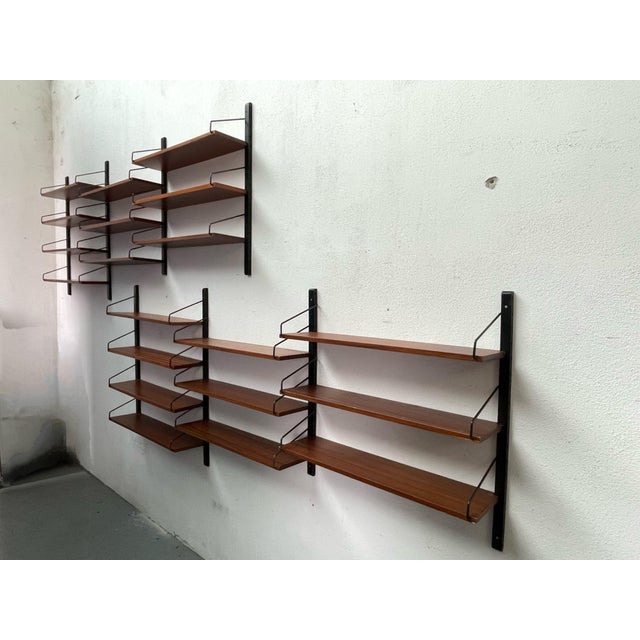 Hanging and Modular Bookcase by Fraber, 1960s For Sale - Image 6 of 18