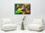 Marc Zimmerman "Lost and Found Chickens" Oil Painting, Tropical Chickens in Botanical Setting, Deep Green and Red, Contemporary Art West Coast For Sale - Image 10 of 11