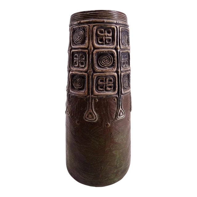Antique Gustav Gurschner 1906 Bronze Table Vase Art Nouveau Kunst-Erzgiesserei For Sale