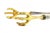 Silver Ice Tongs in the Shape of Golden Bird Claws For Sale - Image 3 of 8