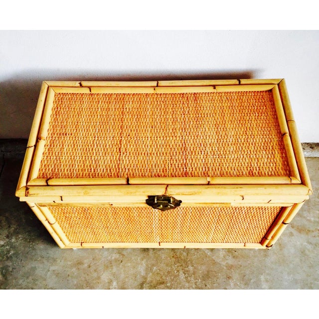Vintage Bamboo Trunk Blanket/Toy Chest Chairish
