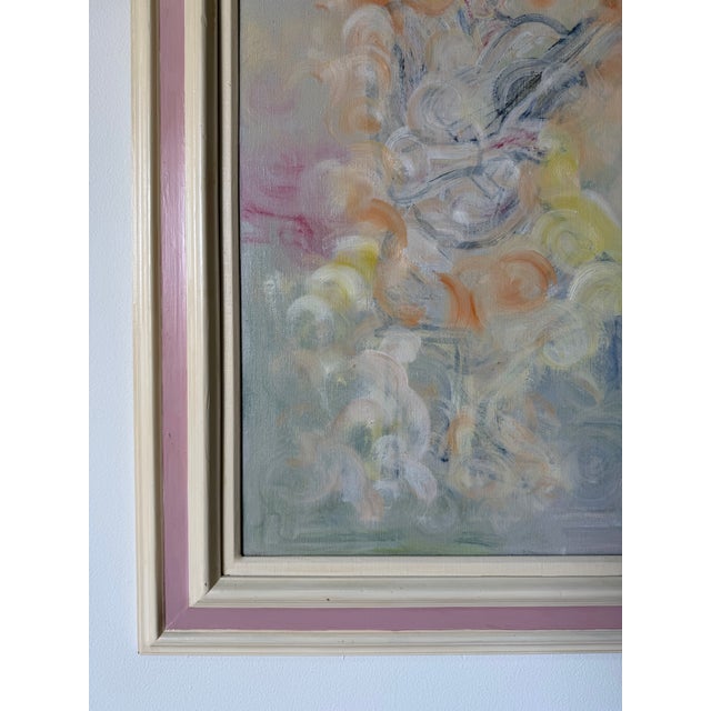 1970’s Iras “Guitar + Girl” Impressionist Abstract Oil on Canvas Painting, Framed For Sale In Miami - Image 6 of 12