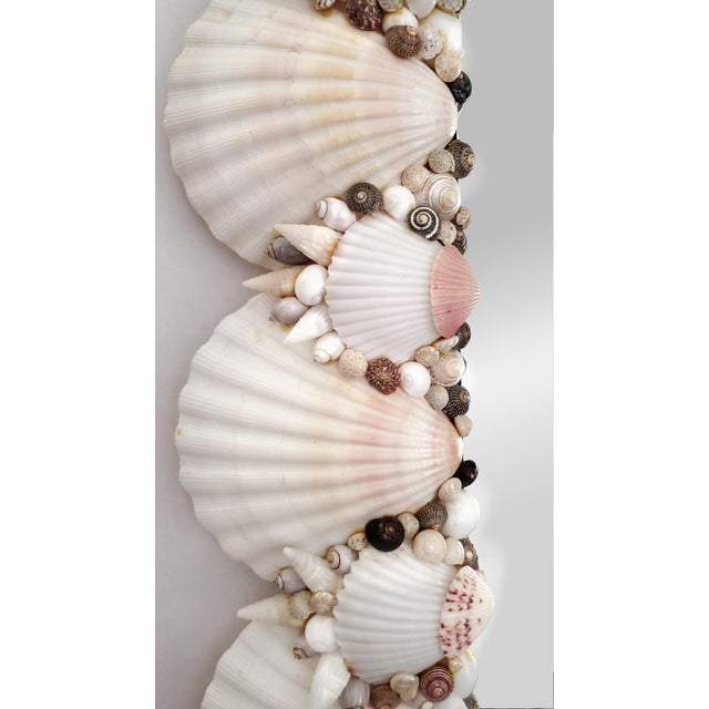 Shell Seashell White Wall Mirror For Sale - Image 11 of 14