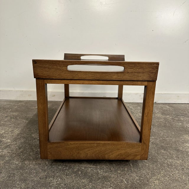 Mid Century Modern Drexel Serving Tray Side Table For Sale In Cleveland - Image 6 of 12