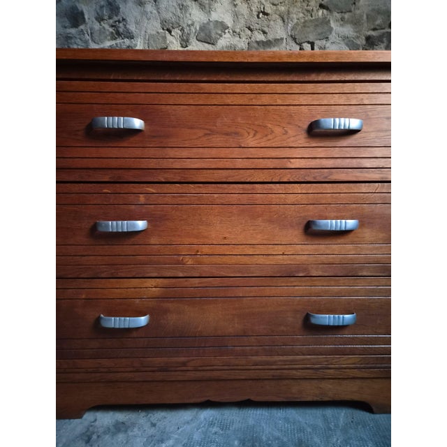 Art Deco French Oak Chest of Drawers, 1920s For Sale - Image 9 of 18