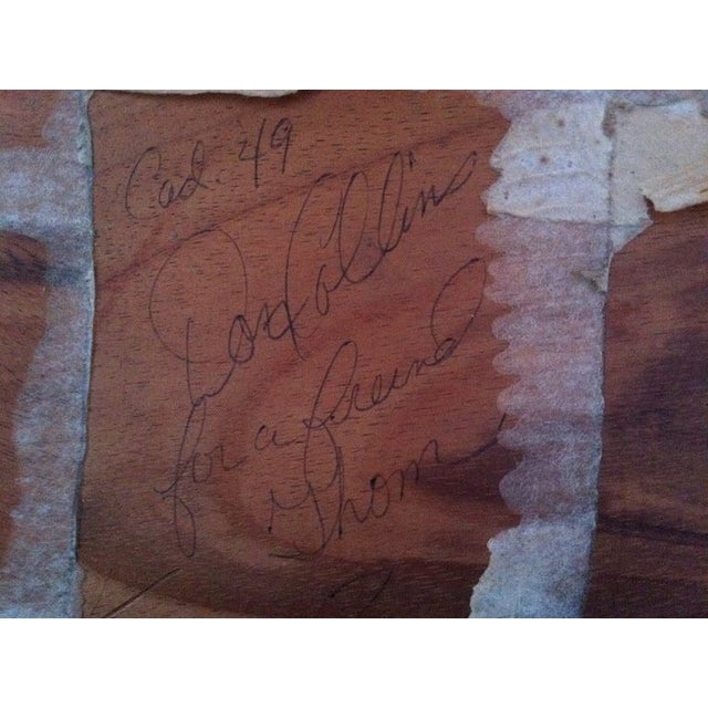 Wood 1949 Inlaid Cadillac Wall Decoration For Sale - Image 7 of 7