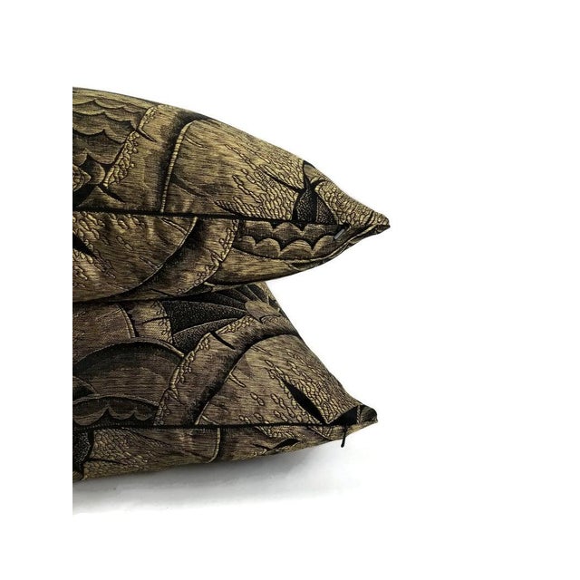 2010s Ralph Lauren Coco De Mer in Tarnished Gold Pillow Cover - 20" X 20" For Sale - Image 5 of 6