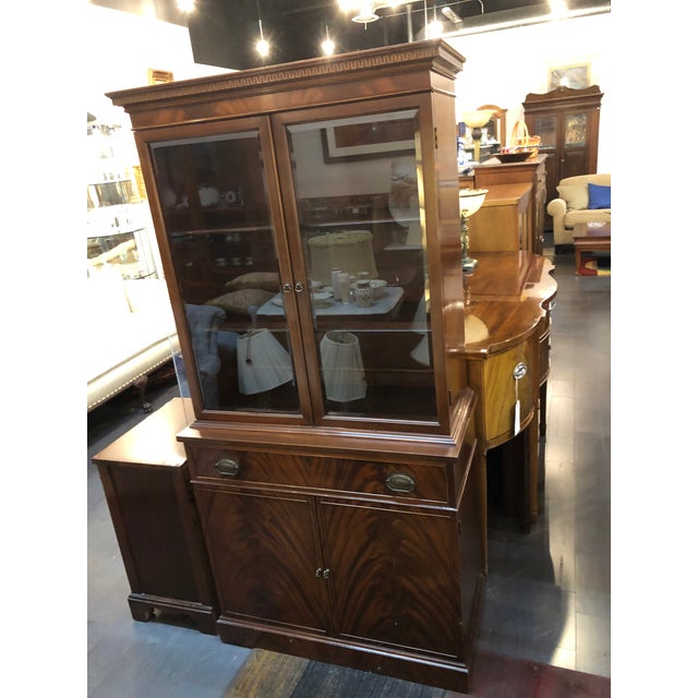 Antique Burled Mahogany China Cabinet Chairish