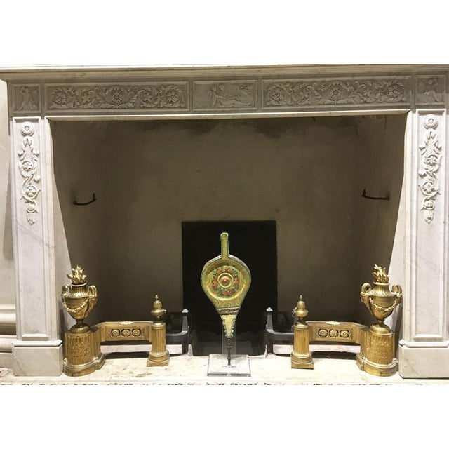 Venezian Green Lacquered Wooden Fireplace Bellows, 1750 For Sale - Image 12 of 14