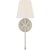 Polaris 17" Single Sconce in Polished Nickel with Linen Shade Designer: Chapman & Myers Finish: Polished Nickel Height:...
