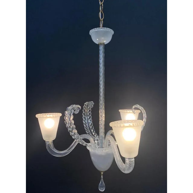1950s Murano Glass Chandelier by Barovier, 1950s For Sale - Image 5 of 7