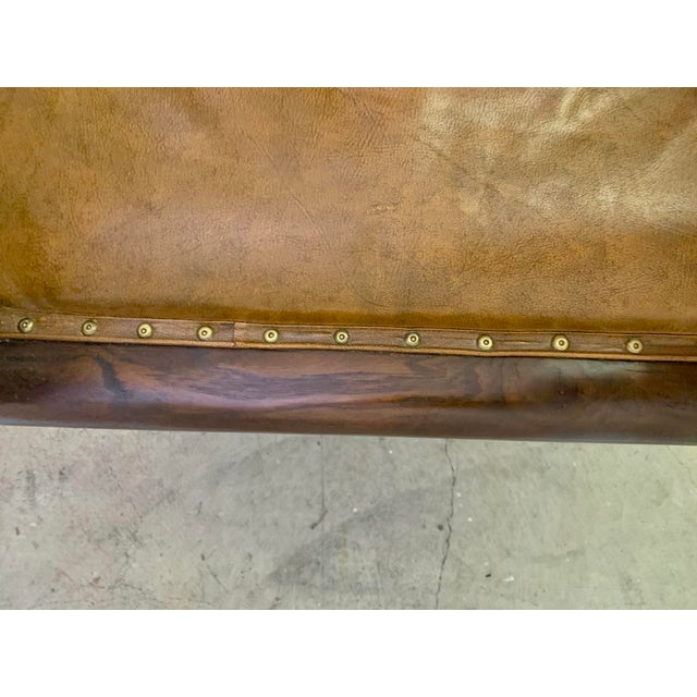 Brown 20th Century Leather Swedish Chair For Sale - Image 8 of 16