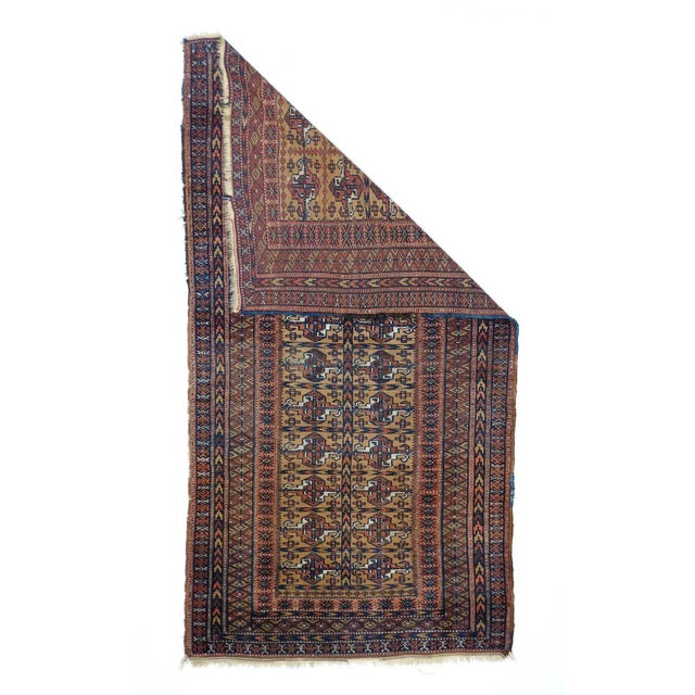 Antique Turkmen Rug 3'0'' x 5'9''. The rugs of the Central Asian/NW Persian/Afghanistan Turkic nomadic tribes employing...