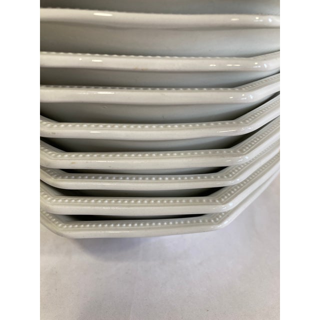 Late 20th Century Johnson Brothers England White Ironstone Octagonal Bowls – Set of 10 For Sale - Image 11 of 11