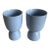 Vintage English Robin’s Egg Blue Ceramic Egg Cups – Set of 2 For Sale