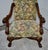 1950s Renaissance Revival Armchair High Back Carved Floral Tapestry For Sale - Image 12 of 13