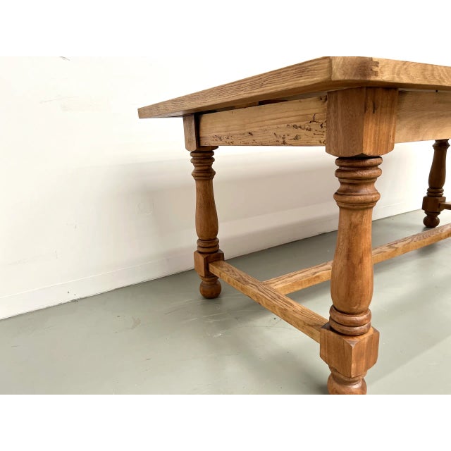 Oak and Cherry Table, 1970s For Sale - Image 11 of 18