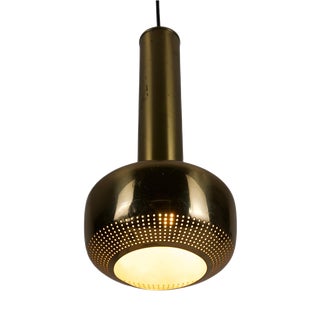 Brass Pendant Lamp by Vilhelm Lauritzen for Louis Poulen, Denmark, 1960s For Sale