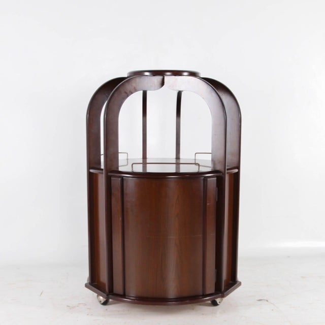 Japanese Mini Wooden Bar, 1970s For Sale - Image 4 of 14