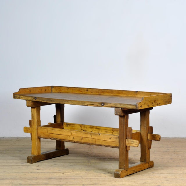 Antique Worktable in Oak and Pine, 1900 For Sale - Image 14 of 14