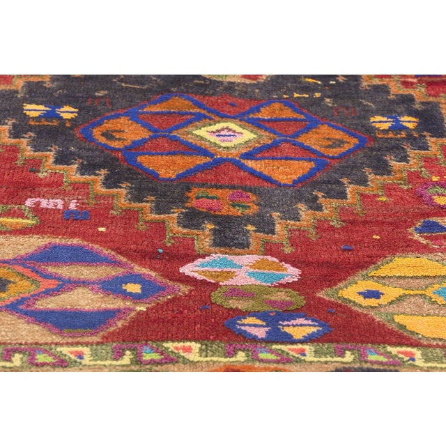 Mid 20th Century Mid 20th Century Vintage Persian Shiraz Rug - 03'05 X 04'11 For Sale - Image 5 of 9