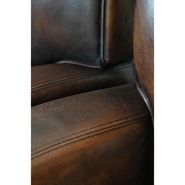 Vintage Sheepskin Leather Chairs, Set of 2 For Sale - Image 17 of 18