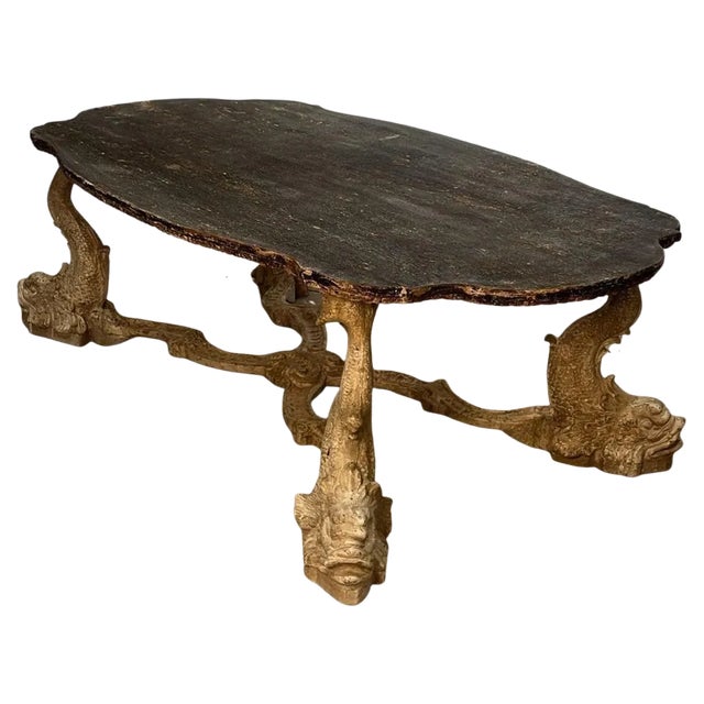 Large Italian Coffee Table, 19th Century For Sale