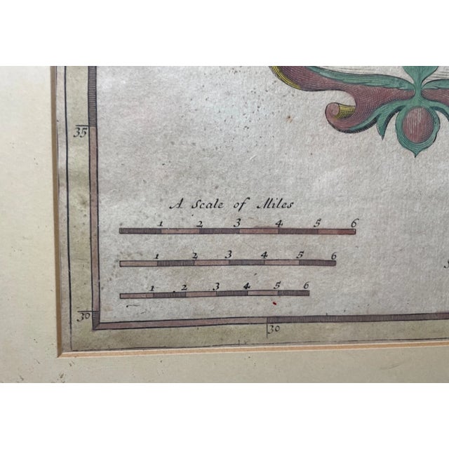 Rare Antique 17th Century Hand Colored Oxford Shire Robert Morden Map Engraving For Sale - Image 12 of 13