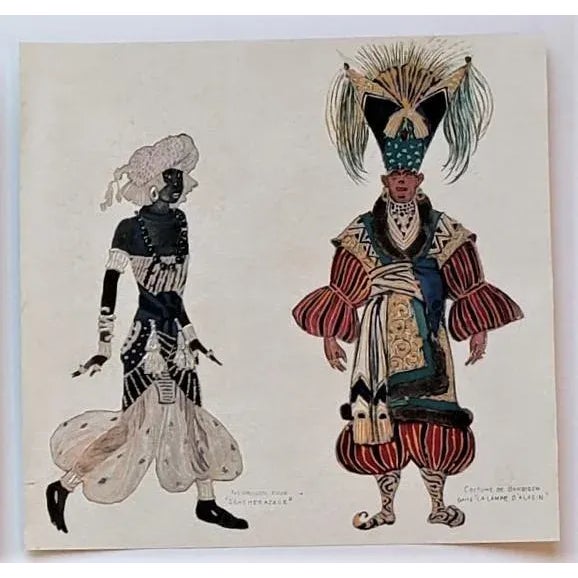 Set of 3 -1923 Art Deco Ballets Russes Fashion Costume Design Lithographs -Leon Bakst For Sale - Image 4 of 5