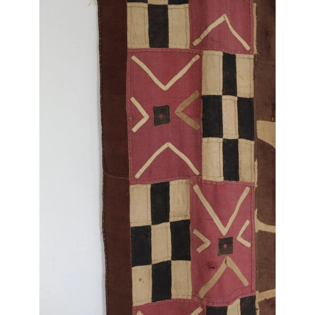 Mid-Century African Checkered Textile Wall Hanging For Sale - Image 5 of 10